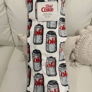 Diet Coke Can Velvet Soft Plush Throw Blanket